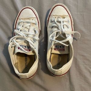 Worn white converse